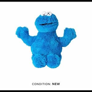 Kaws X Sesame Street Cookie Monster. Brand New!